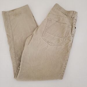J. Crew Vintage Mens Beige Corduroy Pants Size 32x32 Flat Front‎ 5 Pocket